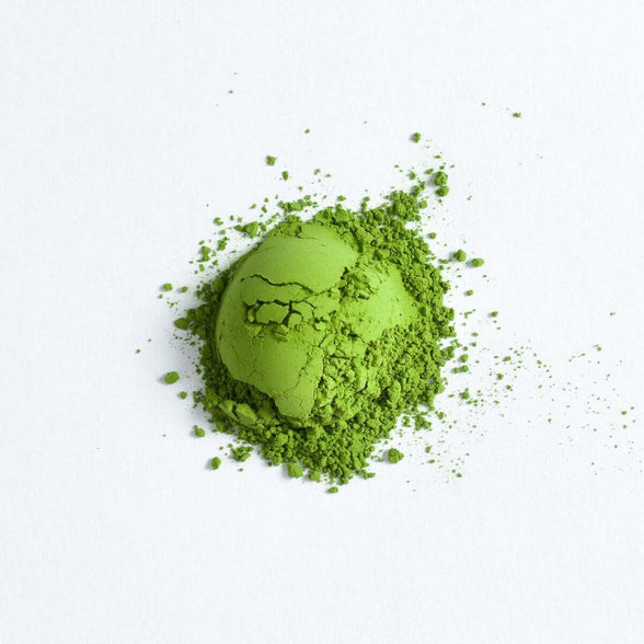 BARISTA Bio Matcha 30 g Nachfüllpack, Marke Very Matcha, Nahaufnahme Matchapulver