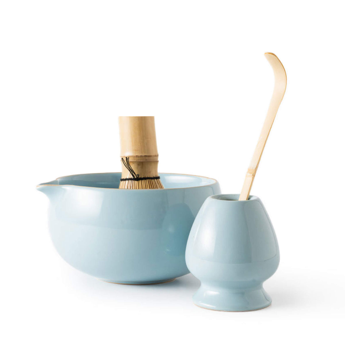 Winkrs - Matcha Thee set met bamboe garde & theelepel met een groene
