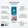 Infografik BARISTA Bio Matcha 30 g im Nachfüllbeutel mit EU- und JAS-Bio-Zertifikaten.